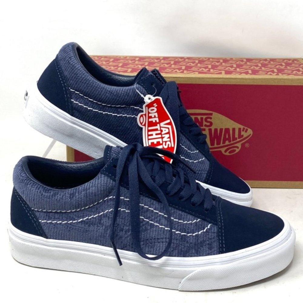 VANS Old Skool Parsley Skate Men's Blue Canvas Suede Casual Sneakers VN0A4BV5TPN - Picture 2 of 9